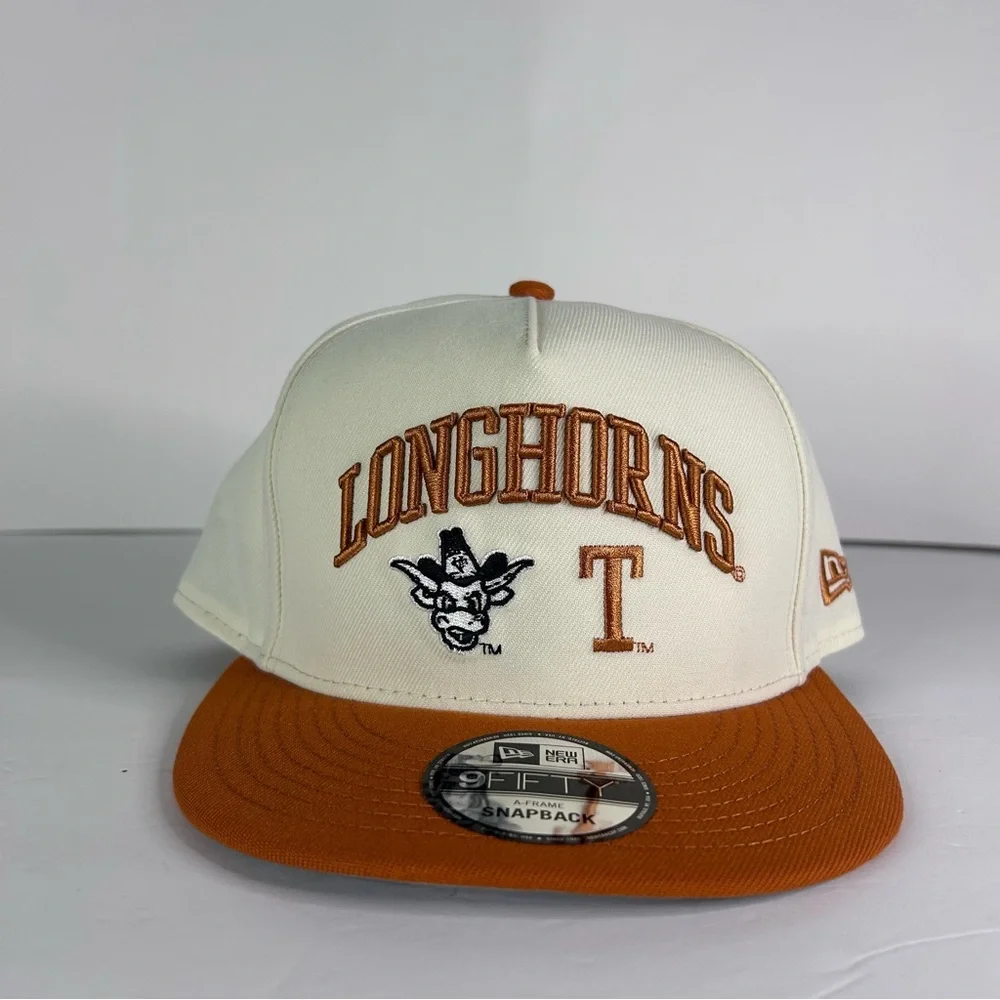 Men's New Era White Orange Texas Longhorns Collegiate 9FIFTY AFrame Snapback Hat